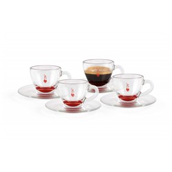 bialetti set staklene crvene